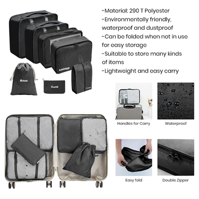 7-In-1 Polyester Travel Organizer Set