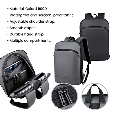 15.6" SLIM Expandable Laptop Backpack