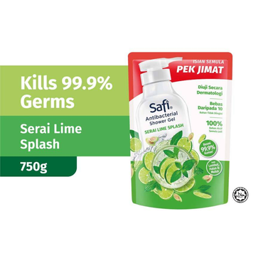 Pek Isi Semula Gel Mandian Antibakteria Safi 750g