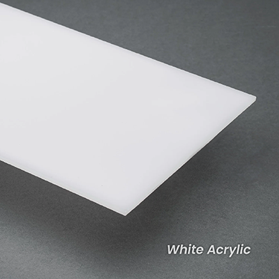 White Acrylic Name Tag with Magnetic Back