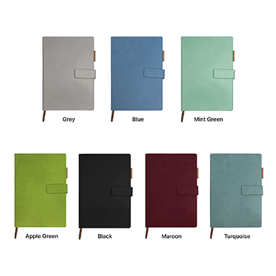PU Magnetic Hard Case A5 Notebook with Pen Loop