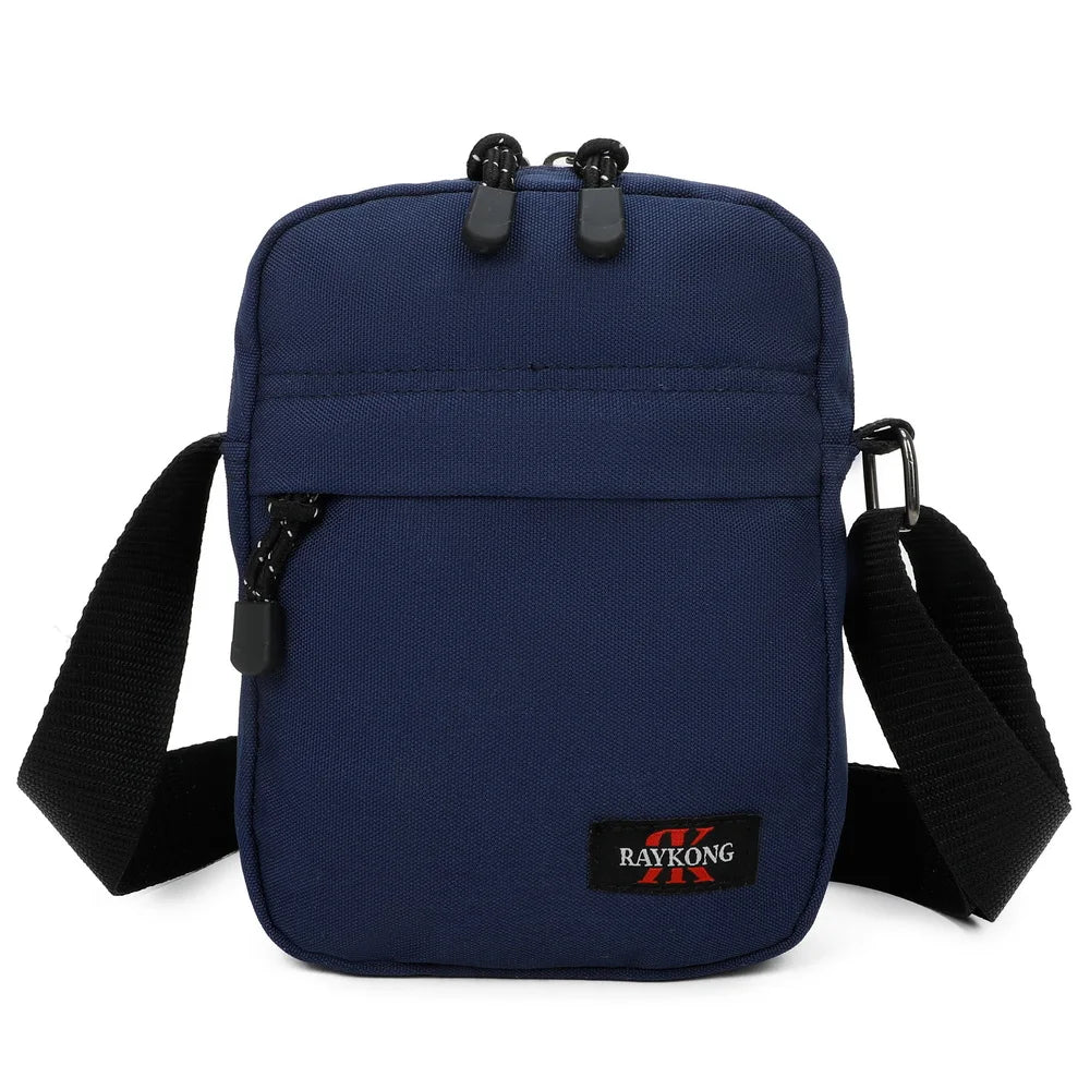 Beg bahu poliester 1000D lelaki boleh laras/19.50cm x 5cm x 15cm/Pakaian harian/hitam/biru/kelabu