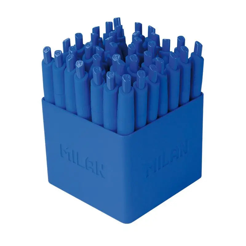 MILAN-40 Pot Mini P1 Pen sentuh, dakwat hitam atau biru. Dengan badan warna yang sama dengan dakwat. Anggaran panjang tulisan 600 meter. hujung 1 mm. Dakwat buatan Jerman. 10,2x1,7 cm. 1 cm Ø
