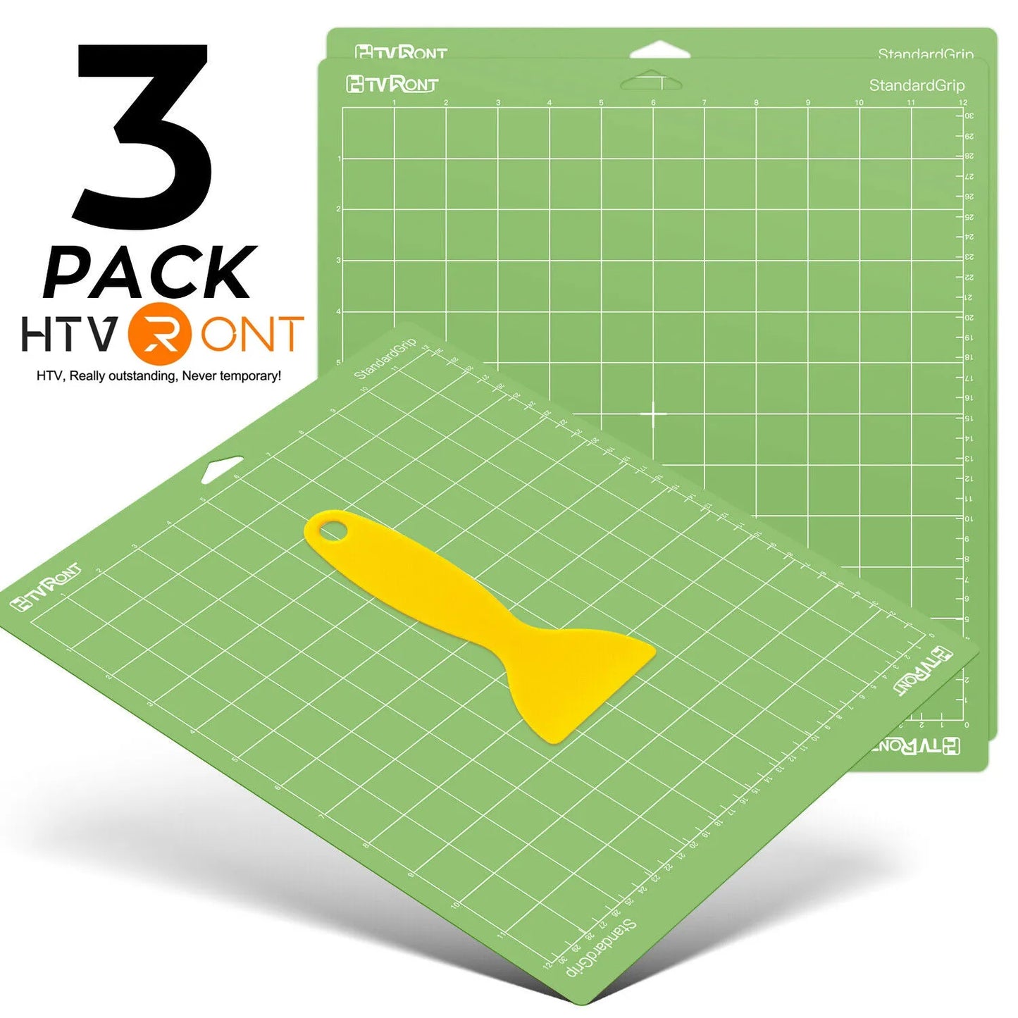 HTVRONT 6 Pek 12x12in Warna Campuran Tikar Pemotong Pelekat PVC Alas Alat Plat Asas untuk Cricut Explore Air/Air2/Maker Mesin DIY