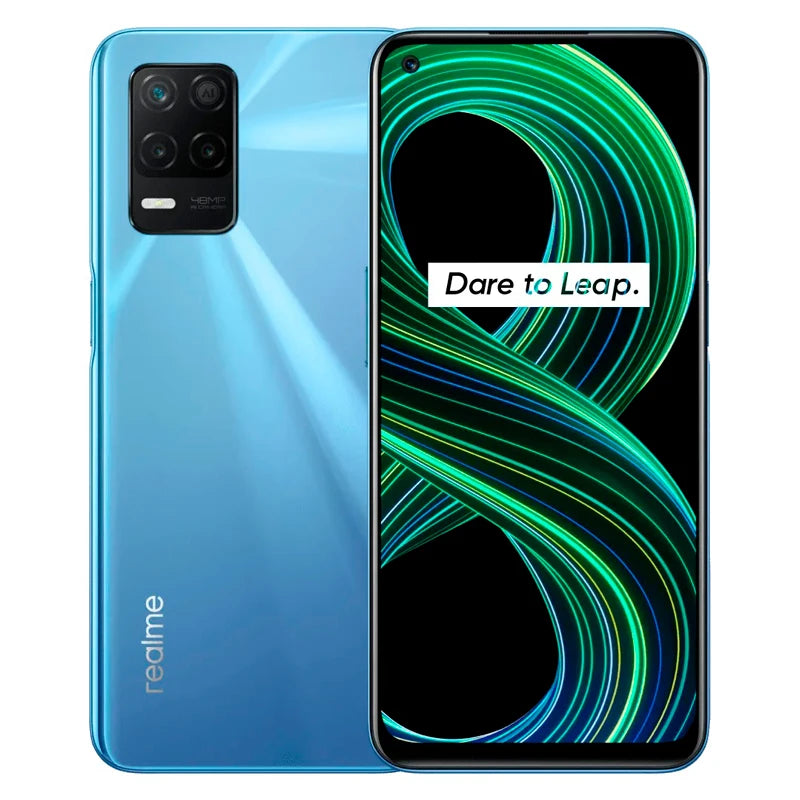 Telefon Pintar Realme 8 5G NFC 6.5 skrin FHD + tiga kamera belakang 48MP CPU Dimensi MediaTek 700 5G 5000 mAh cas pantas 18W Realme UI 2.0 Android 11