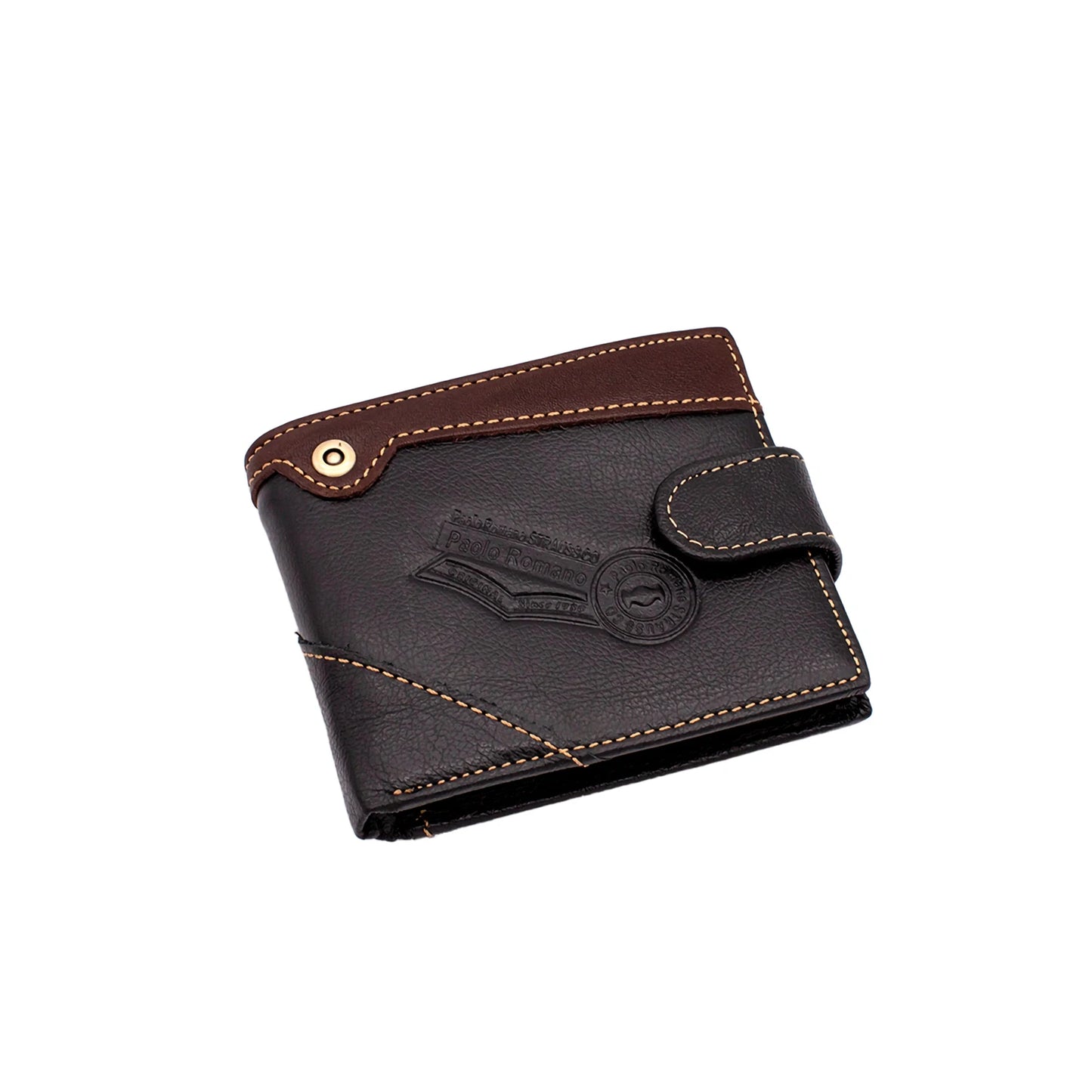 Dompet Kulit Lelaki, Dompet Kopi Hitam, Coklat dan Biru, Pemegang Kad, dengan Poket Syiling/Dompet dengan Kunci RFID untuk Kad Kredit, Dompet Ringan untuk Lelaki/Remaja
