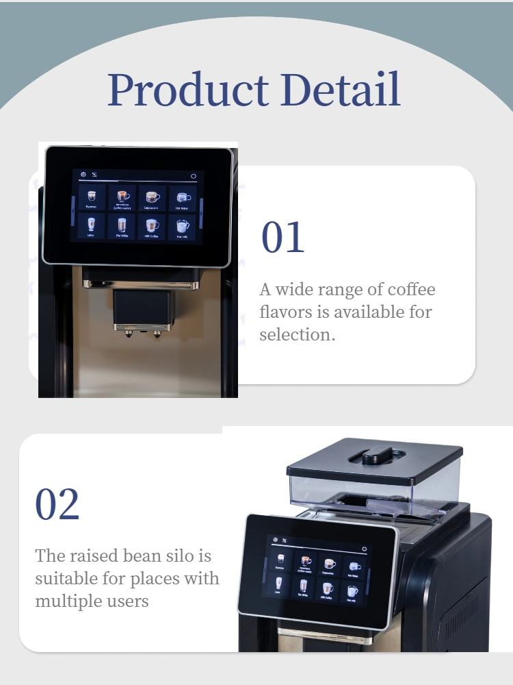CE Electric Commercial Coffee Machine 19 Bar Espresso Machine Fully-Automatic Espresso Maker With Bean Grinder and Milk Frother