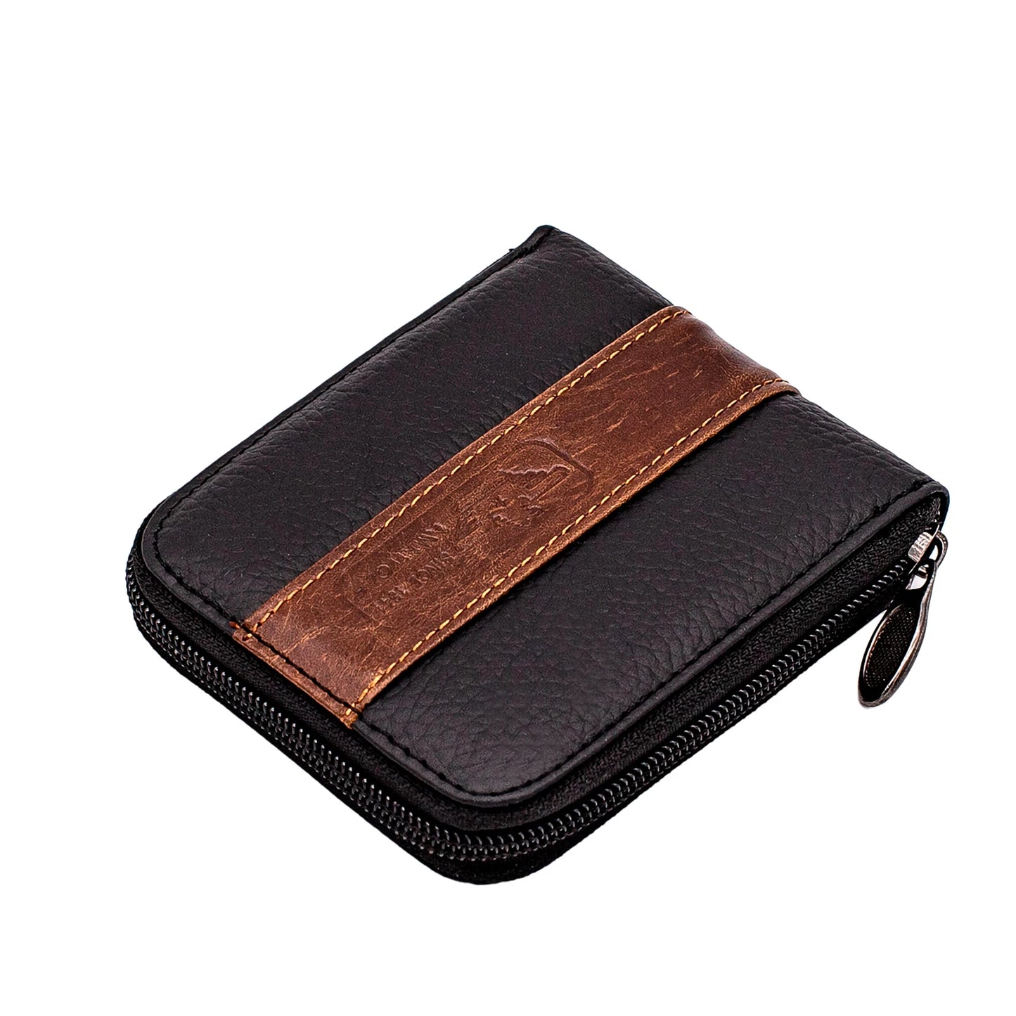 Dompet Kulit Lelaki, Dompet Kopi Hitam, Coklat dan Biru, Pemegang Kad, dengan Poket Syiling/Dompet dengan Kunci RFID untuk Kad Kredit, Dompet Ringan untuk Lelaki/Remaja