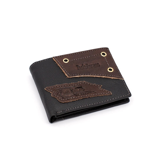 Dompet Kulit Lelaki, Dompet Kopi Hitam, Coklat dan Biru, Pemegang Kad, dengan Poket Syiling/Dompet dengan Kunci RFID untuk Kad Kredit, Dompet Ringan untuk Lelaki/Remaja