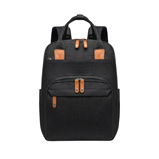 JUICYGOODS Beg Mudah Alih Dewasa Bayi, dengan Lampin Menukar Katil Bayi, Poket Terma Dalaman untuk Botol Bayi, Boleh Dilipat, Kalis Air, Zip Berganda, Port USB untuk Telefon Bimbit Mengecas telefon pintar