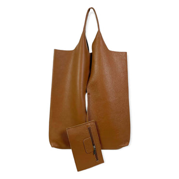 GORETT Women's Genuine Leather Shoulder Bag, with Matching Leather Wallet, College or Work, Autumn 2022 New