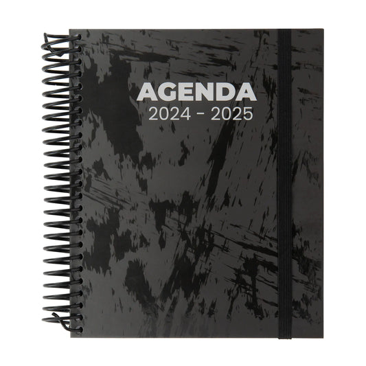 Ocean's Wave school Agenda 2024/2025-different patterns,-2 sizes A5 (21x14,8) cm and A6 (15x11,5) cm, page per day, hardcover, spiral binding, back to school, youth, school, adult, ins