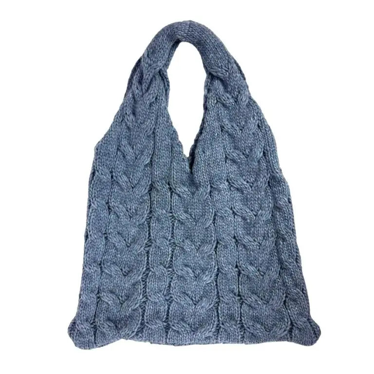 Chenson & Gorett-cute and wide crocheted shoulder bag for women with long handles