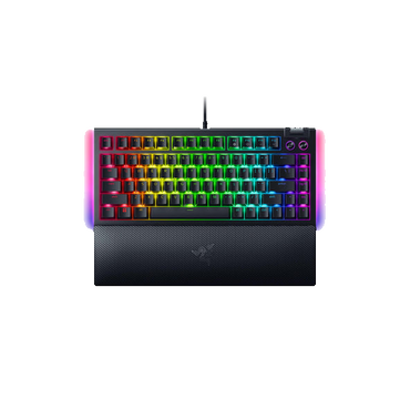 Razer BlackWidow V4 75% With Magnetic Plush Leatherette Wrist Rest