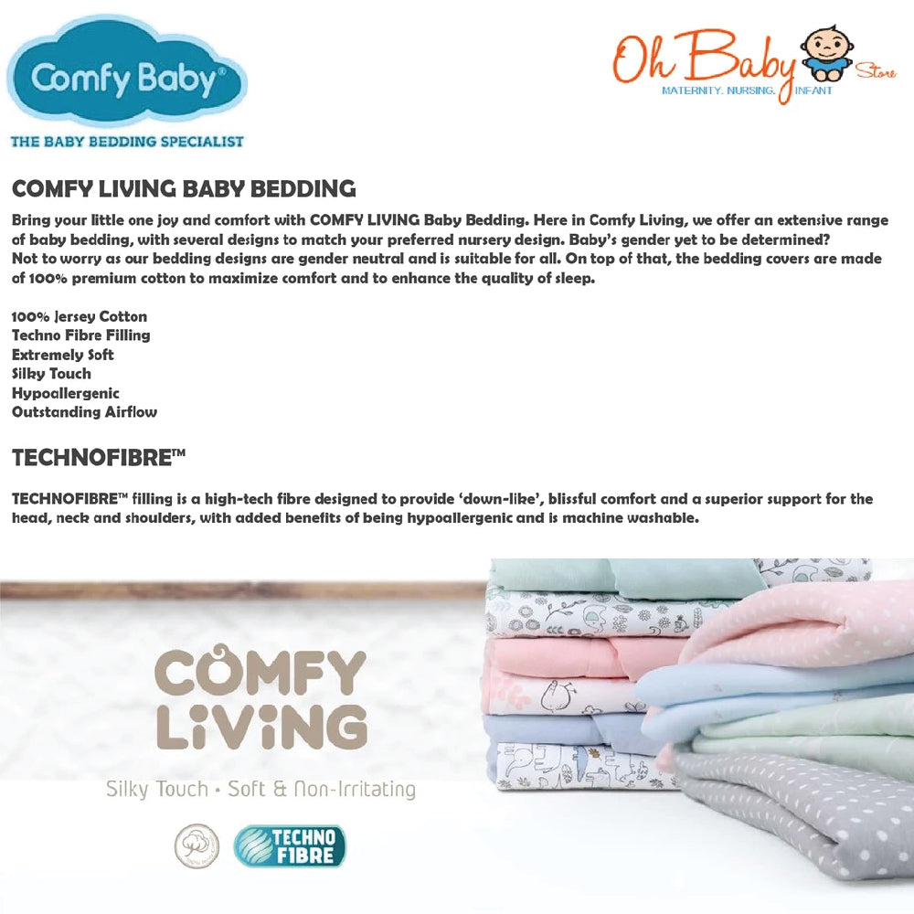 Comfy Living 4-in-1 Travel Bedding Set | Cooling Memory Foam | Set Tidur Mudah Alih Bayi