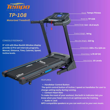 Johnson Fitness Tempo TP108 Treadmill
