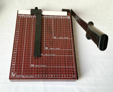 Cortador de Papel de Precisión Cuadrada Guillotina A4 Base de Madera o Metal