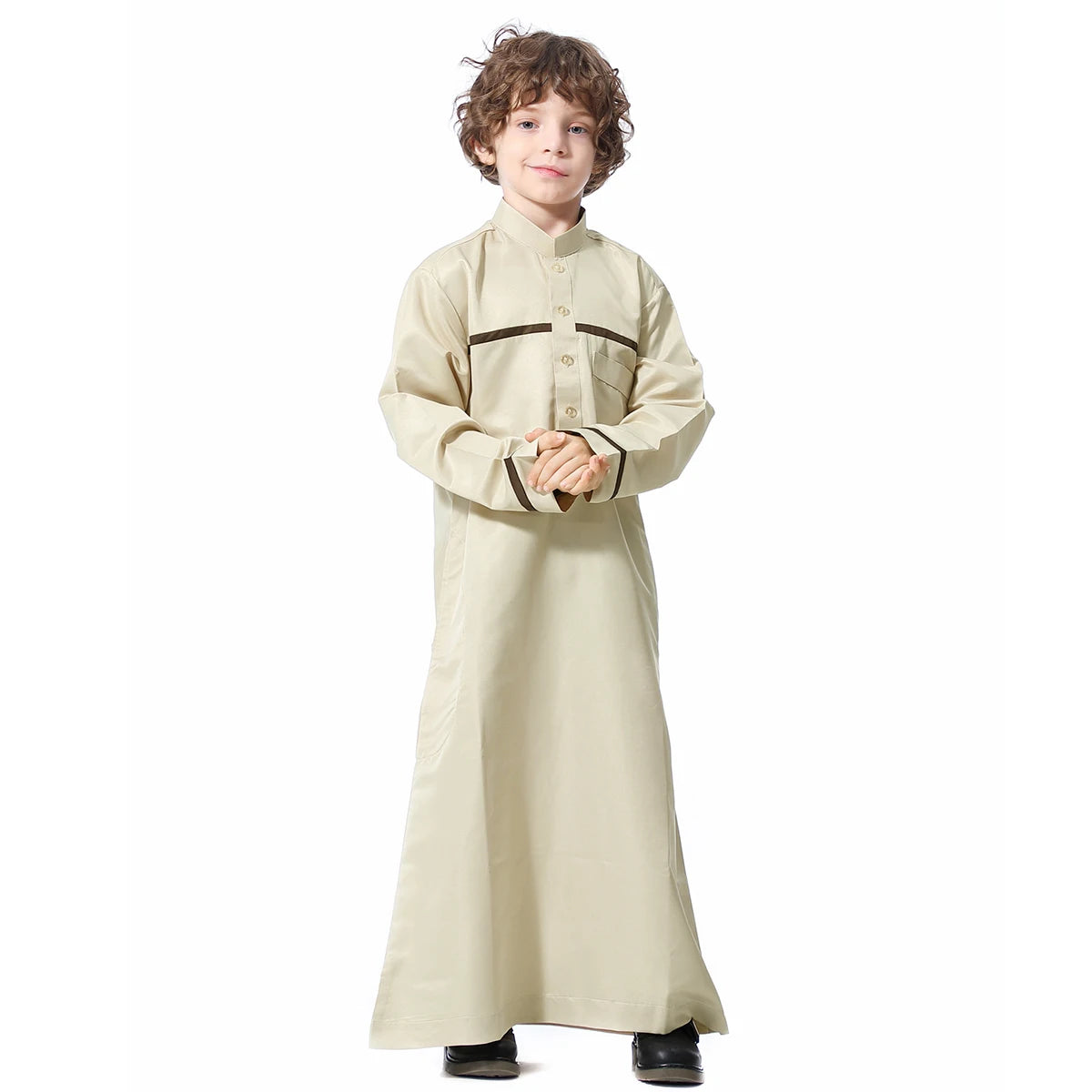 Dubai Arab Saudi Muslim Anak-anak Pakaian Abaya Kaftan Jubah Islam Ramadan Jubba Thobe Arab Anak Kaftan Gaun Panjang Timur Tengah