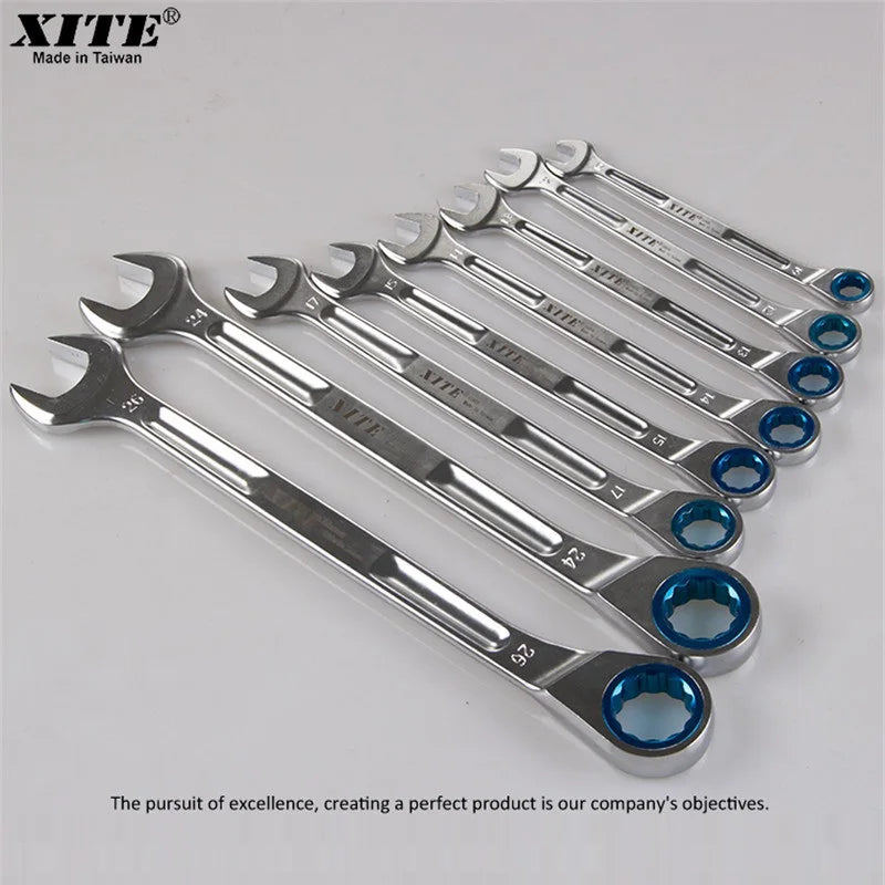 XITE 17/18/19/20/21/22/23/24/25/26mm Sepana Gabungan Ratchet Sepana Hujung Spline Sepana Hujung Terbuka Alat Pembaikan Pelbagai fungsi