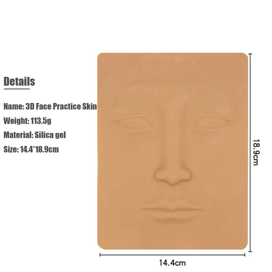 1pc Tattoo Practice Fake Skin Permanent Makeup Eyebrows Lips Practice Skin for Beginner Microblading Tattoo Supplies