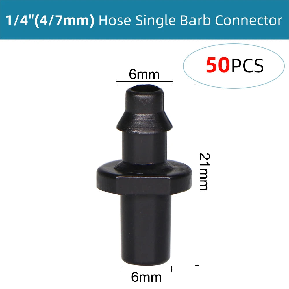 1/4'' Hose Drip Irrigation Support Stakes C Shape Hook 4/7mm Pipe Fixed Stem Holder Garden Watering Dripper Sprinkler Bracket