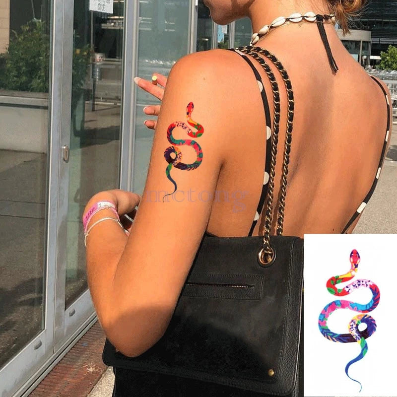 Pelekat Tato Sementara Kalis Air Tato Huruf Segitiga Rama-Rama Tatuajes Tangan Tatouage Body Flash FakeTattoo Sticker Taty