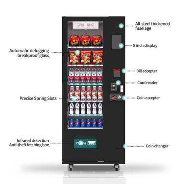 24 Hours Self Service Refrigerated Tiny Vending Machine Snacks Drinks Tissue Tool Combo Vending Machine