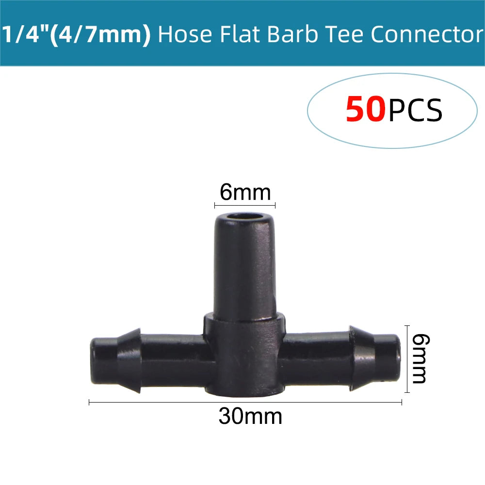 1/4'' Hose Drip Irrigation Support Stakes C Shape Hook 4/7mm Pipe Fixed Stem Holder Garden Watering Dripper Sprinkler Bracket