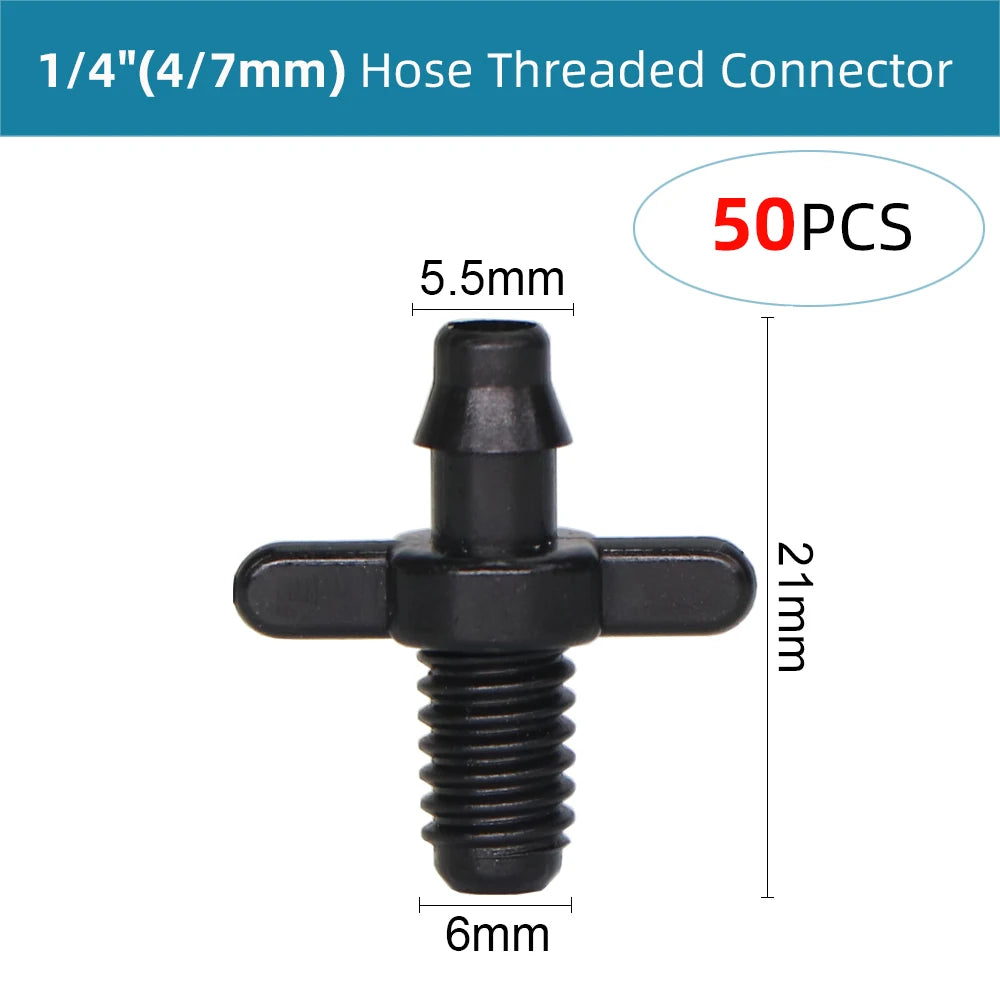 1/4'' Hose Drip Irrigation Support Stakes C Shape Hook 4/7mm Pipe Fixed Stem Holder Garden Watering Dripper Sprinkler Bracket
