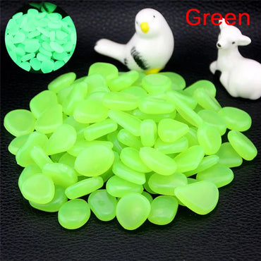 10Pcs Glow In The Dark Luminous Pebbles Stones for Wedding Party Event Supplies Gardening Swimming Pool Bar Decoration Rocks
