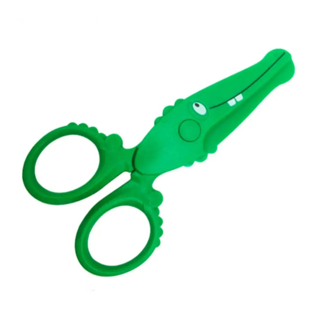 1 Piece Cartoons Mini Scissors Plastic Kindergarten Manual Round Head Safety Kids Scissors DIY Art Craft Toddlers Safety Scissor