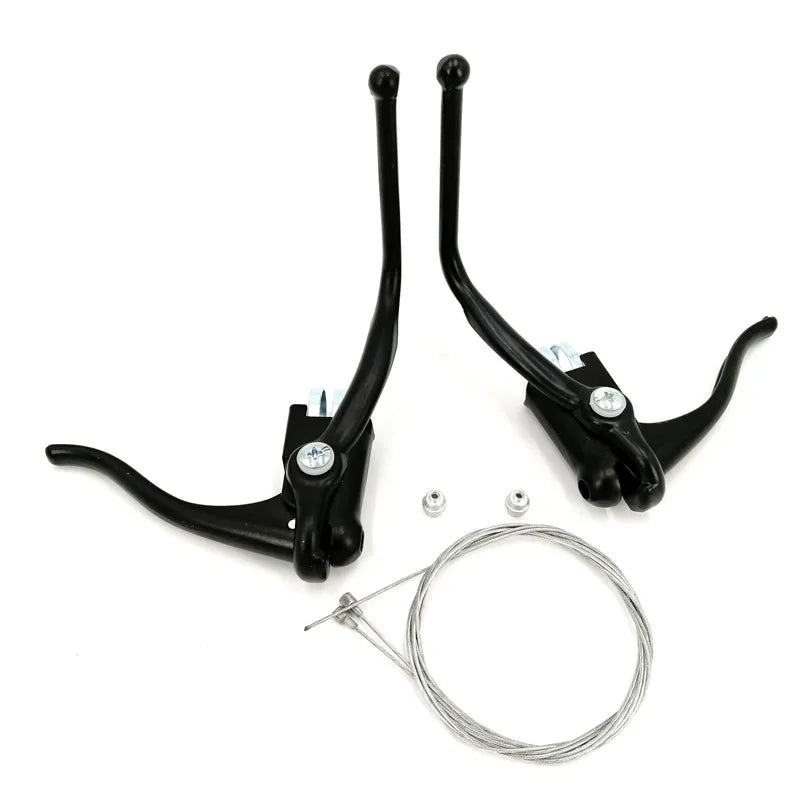 Road Retro Bike Double Brek Tuas Gear Tetap Bend Basikal Bar Hendal Tuas Brek Lumba Basikal Brek Pemegang dengan Kabel Brek