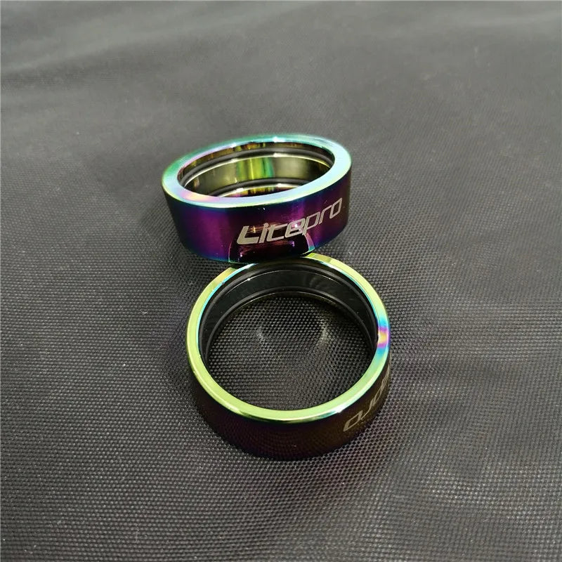Litepro 412 Bar Hendal Basikal Lipat 25.4mm Cincin Pembetulan Had Mendatar Bar Hendal/Pencari Cincin Penahan Bar hendal berbentuk satu