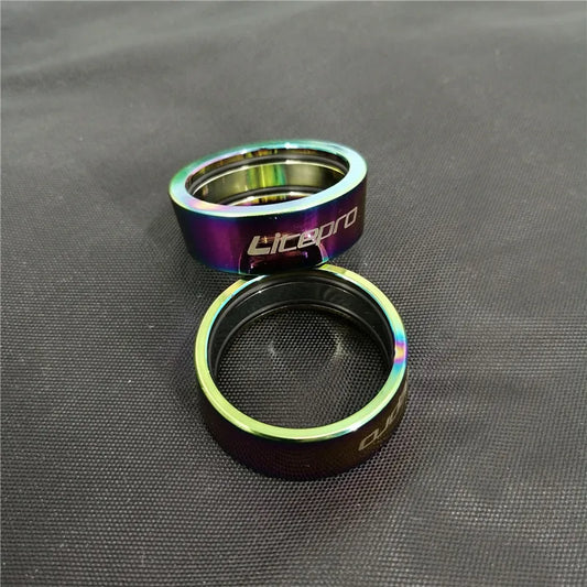 Litepro 412 Bar Hendal Basikal Lipat 25.4mm Cincin Pembetulan Had Mendatar Bar Hendal/Pencari Cincin Penahan Bar hendal berbentuk satu