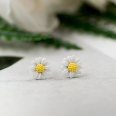 Daisy Flower Multicolor Ceramic Stud Earrings Fashion Gift Ear Studs Jewelry Wholesale For Women Girl #LY133