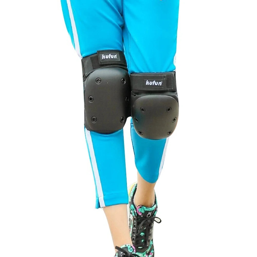 kufun Pad Lutut Siku Alat Pelindung Longboard Skateboard Kanak-kanak Dewasa Basikal Inline Roller Skate Pelindung set Skuter Kanak-kanak