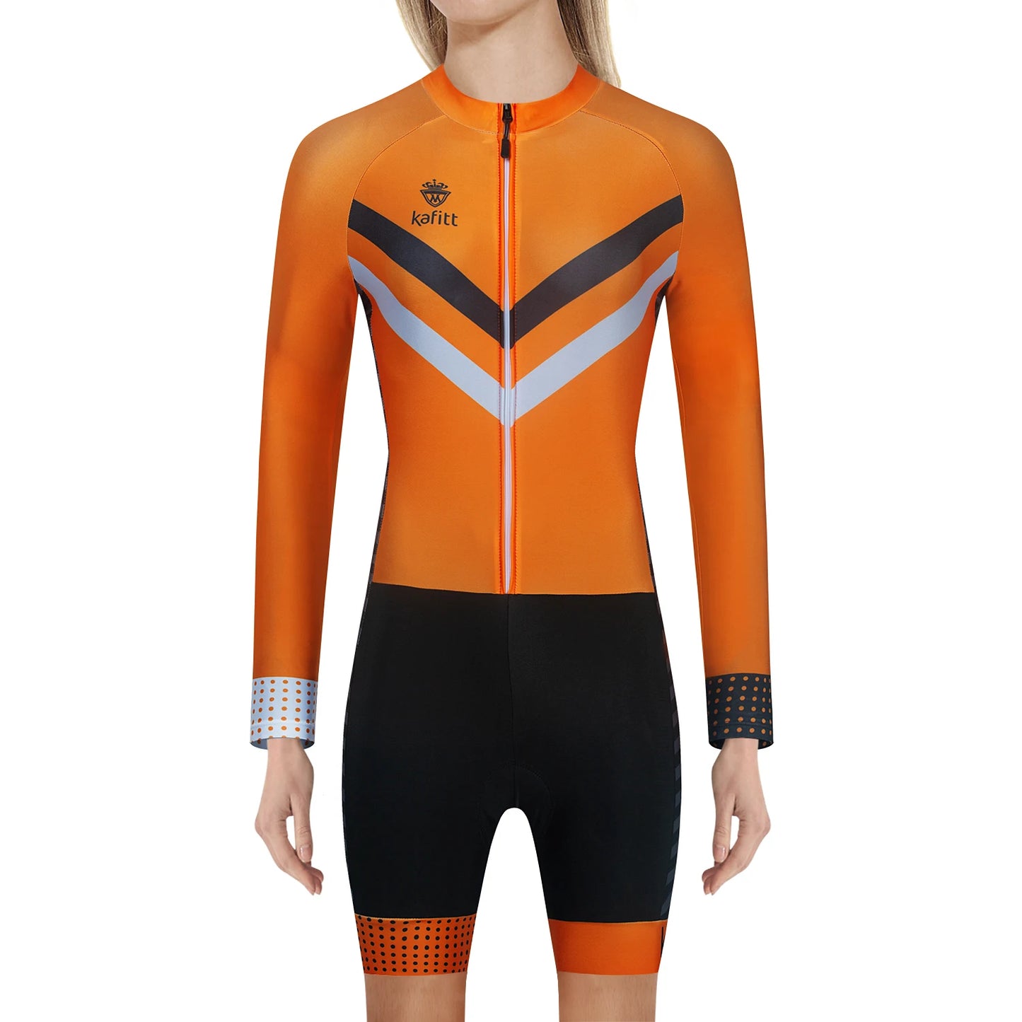 2022-KAFITT triathlon race jersey overalls sports running woman one-piece dress long-sleeved loop suit 20DGEL