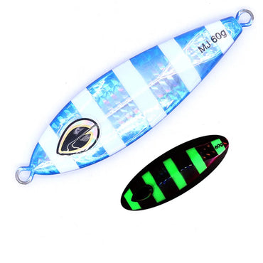 CASTFUN 40g 60g 80g Slow Jig Umpan Tiruan Jig Logam Casting Jig Memancing Gewang Jigging Gewang Luminous Jigging Lure Glow