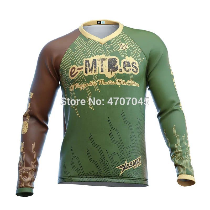 2022 cycling enduro motocross jersey dh mtb jersey mx downhill jersey bike shirt men's long sleeve cycling shirt