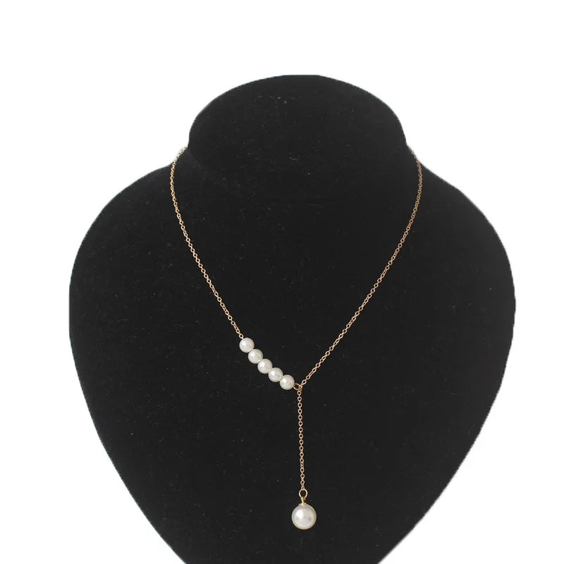 Imitation Pearl Choker Fairy Women Necklaces Korean Fashion Pearl Pendants Collar Trend Neck Jewelry Party Neck Decoration