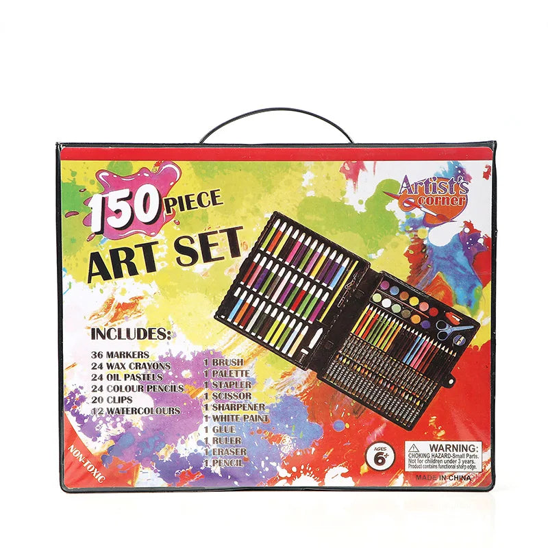 150 Pcs Art Supplies for Kids Colors Crayon with Portable Art Box for Drawing Painting and More Birthday Gift NEW 2022