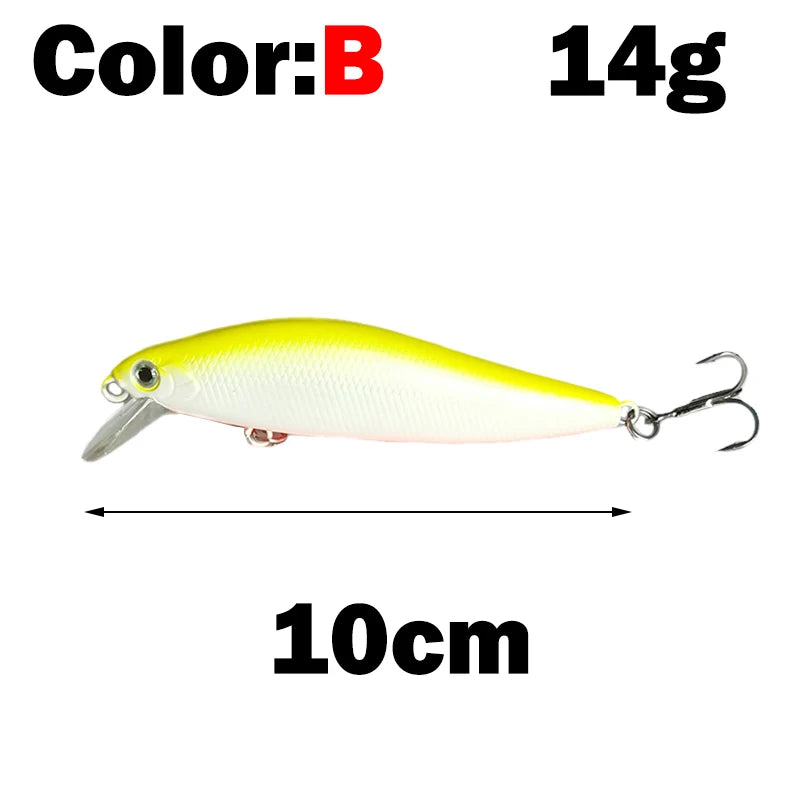OUTKIT 1pcs Fishing Lure Minnow 7g10g Sinking Artificial Bait 3D Eyes Plastic Wobblers Tackle Pesca Far-casting Magnet System