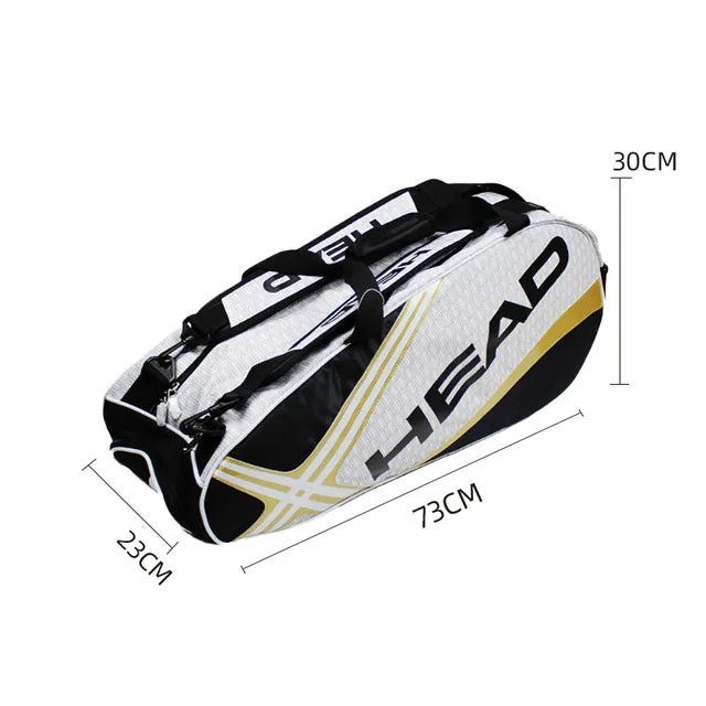 Original Head Tennis Bag Brand Tennis Racquet Bag 6-9 Piece Rackets Tennis Bag Nylon Dacron Tennis Racket Racquet Backpack Brand