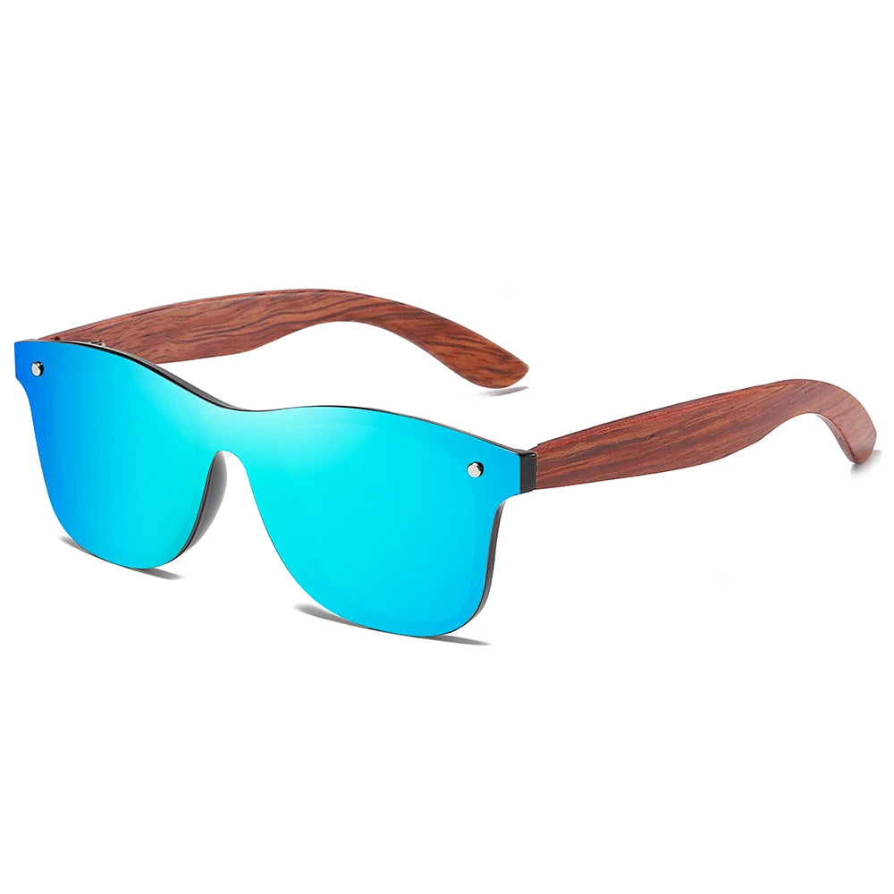 GM Kacamata Kayu Merah Buatan Tangan UV400 Cermin Terpolarisasi Cermin Mata Hitam Lelaki Wanita Reka Bentuk Vintaj Oculos de sol masculino