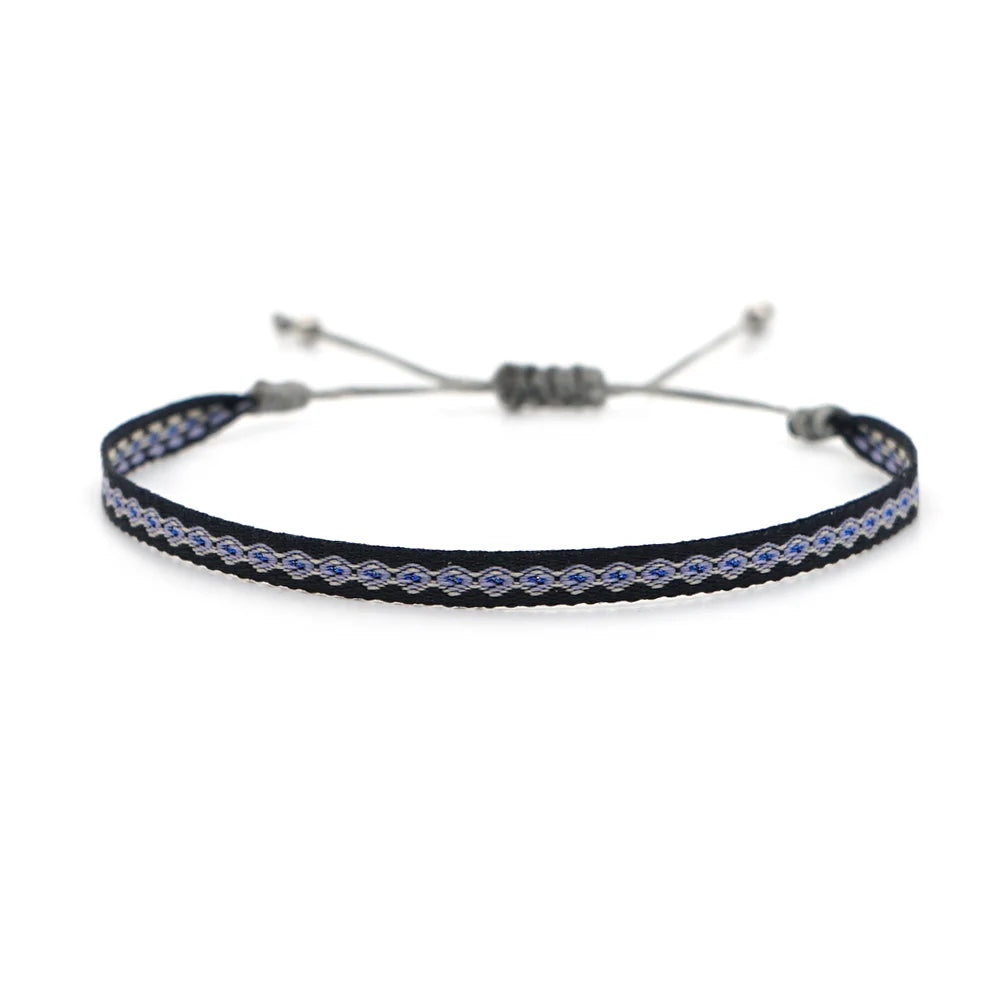 Easter Braided Bracelets For Women Pattern Boho Jewelry Friendship Rope Bracelet Vintage Weave Handmade Textile Bangles