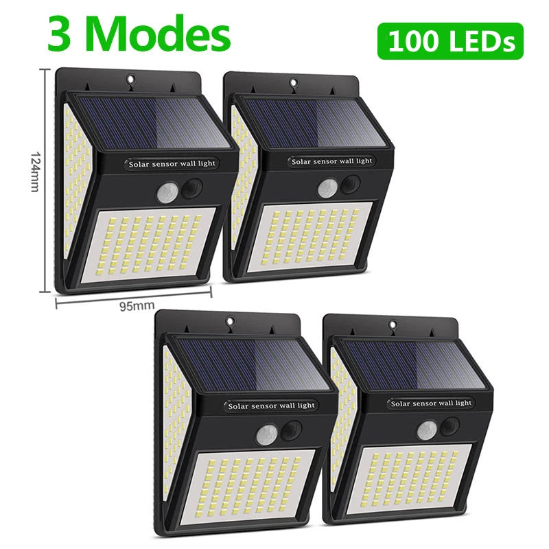 LED Solar Light Outdoor Solar Lamp Sensor Wall Light Waterproof Solar Powered Sunlight for Garden Decoration