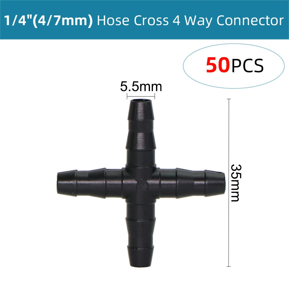 1/4'' Hose Drip Irrigation Support Stakes C Shape Hook 4/7mm Pipe Fixed Stem Holder Garden Watering Dripper Sprinkler Bracket