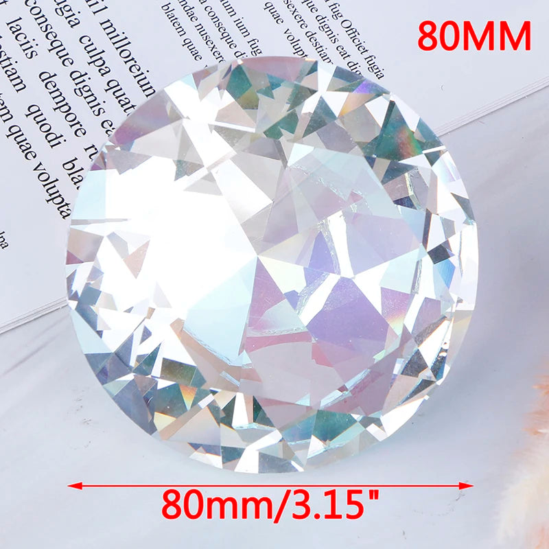 Nail Art Display 60mm 70mm 80mm Transparent Glass Crystal Diamond Hand Model Shoot Ornament Jewelry Manicure Accessory Pro Tool