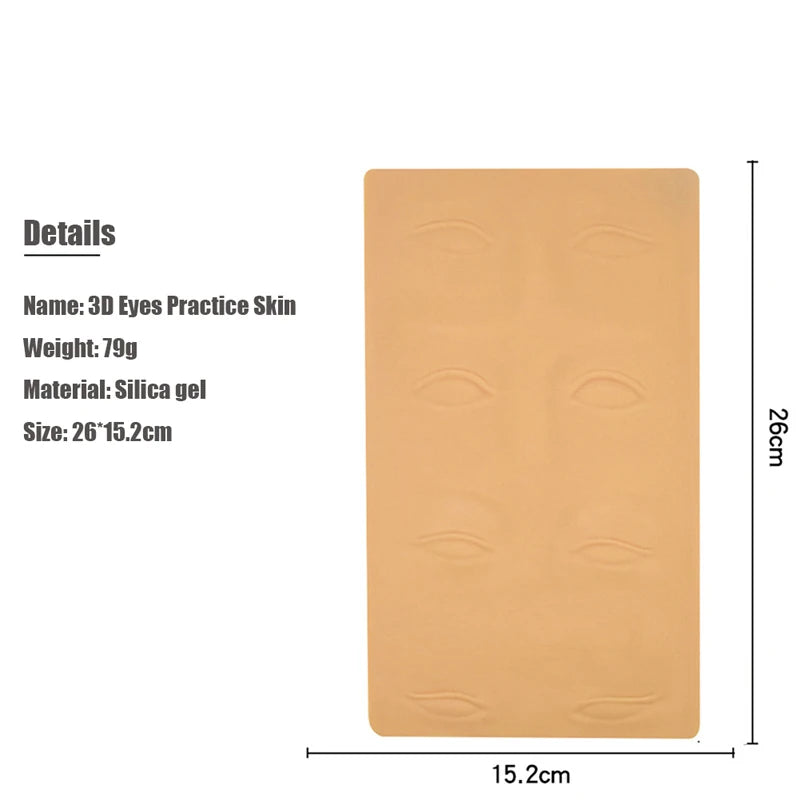 1pc Amalan Tatu Kulit Palsu Solek Kekal Kening Bibir Amalan Kulit untuk Bekalan Tatu Microblading Pemula