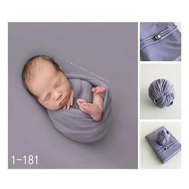 Baby Photography Blankets Wrapped In Cloth Swaddling And Headwear Infant Headdress Newborn Baby Photography Props Many Colors